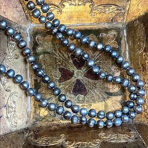 Elegant Silver Pearl Necklace